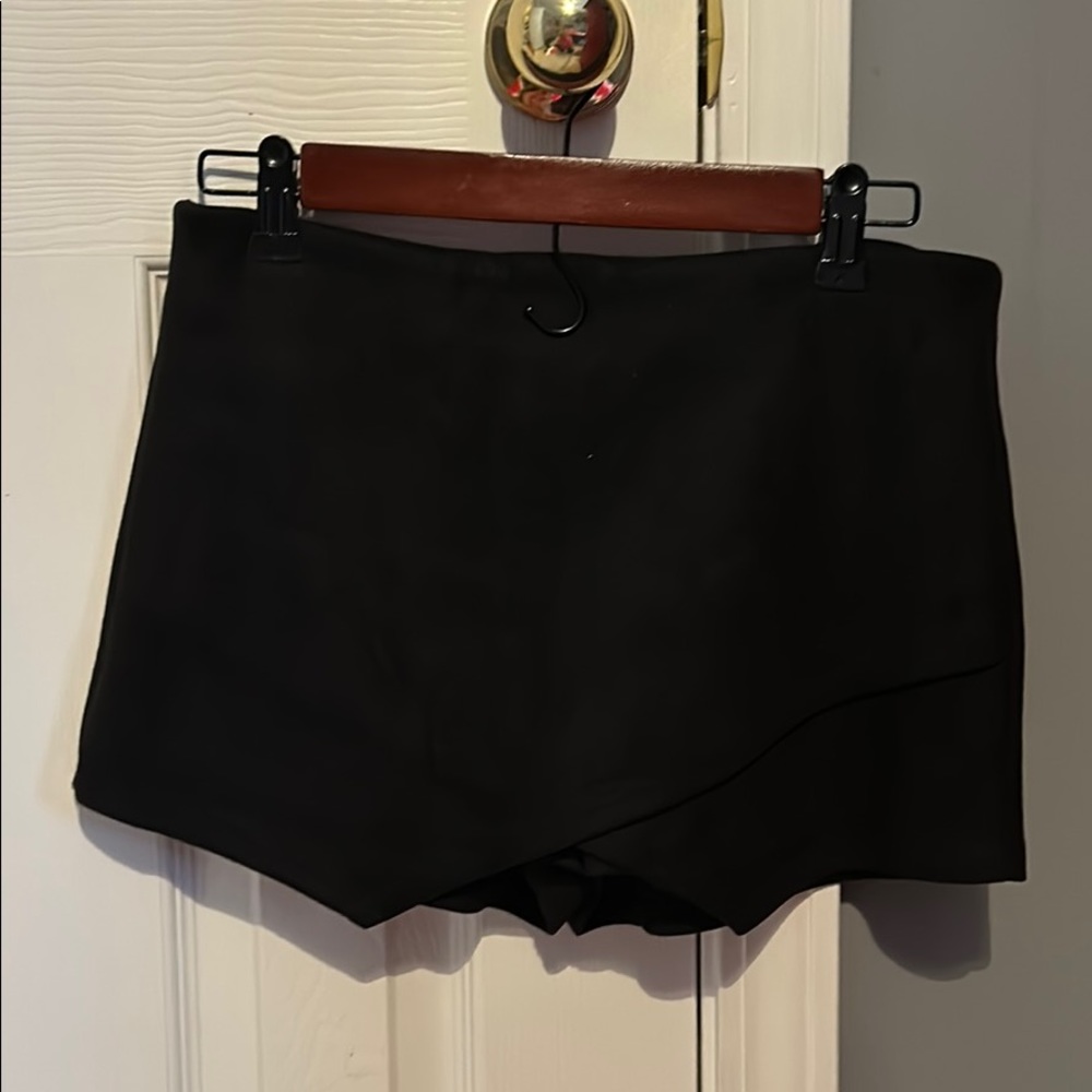 Black suade skirt